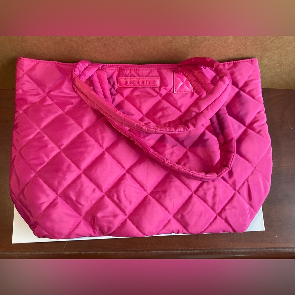Juicy Couture Pink Quilted Duffel Tote Bag - NWOT